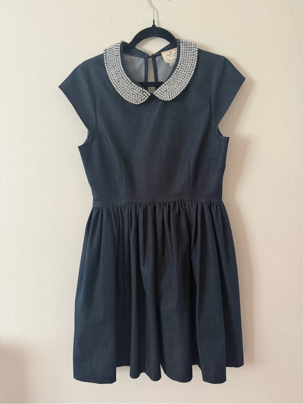 Kate Spade Kimberly Peter Pan Rhinestone Collar Dress